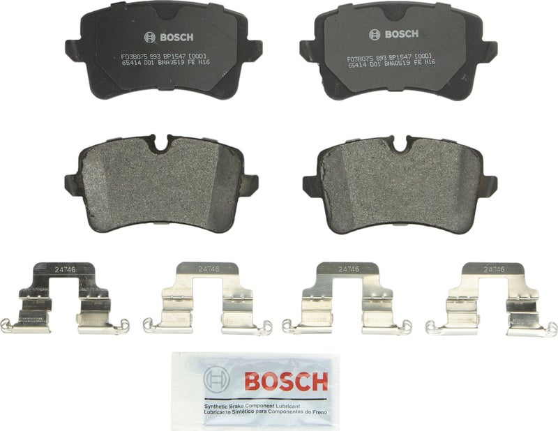 مجموعة وسادات فرامل قرصية شبه معدنية ممتازة من BOSCH BP1547 - متوافقة مع مجموعة مختارة من Audi A6 A6 Quattro A7 Quattro A8 Quattro RS5 RS7 S6 S7 S8 SQ5؛ بورش ماكان؛ مؤخرة